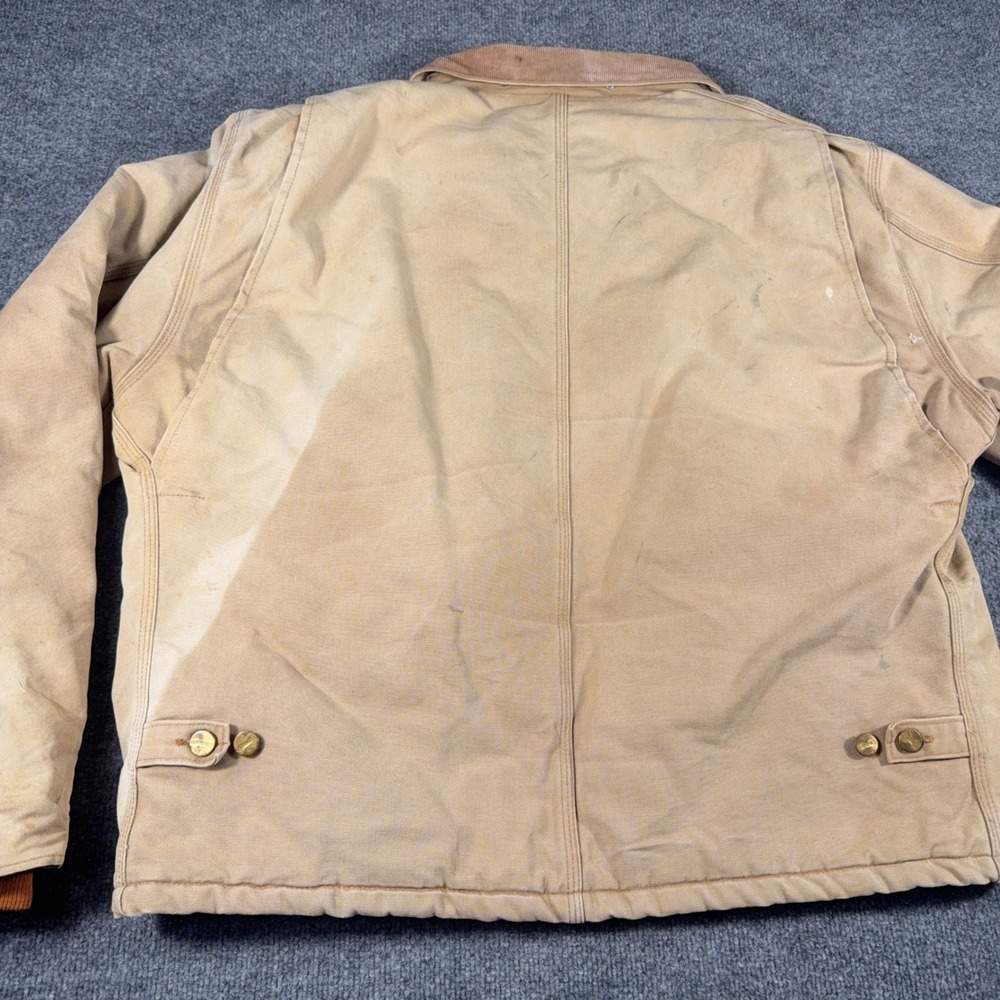 Vintage 90s Carhartt J02 Arctic Jacket Quilt Lined Union Made Detroit Large - Picture 13 of 16